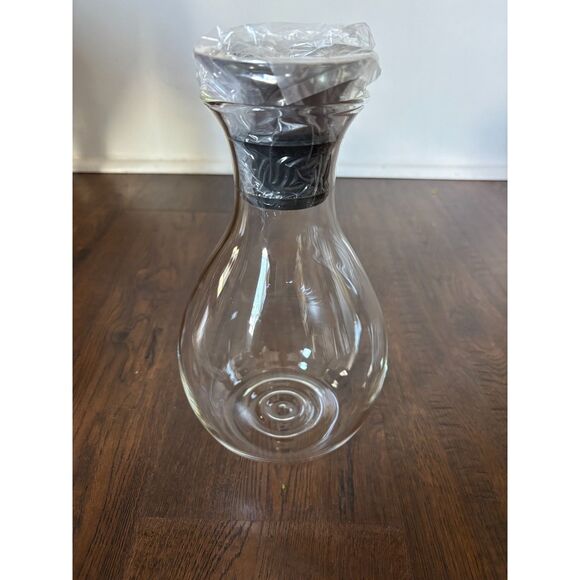 54 Ounces Retro Borosilicate Glass Carafe Pitcher with Stainless Steel Lid-NIB - Picture 1 of 3